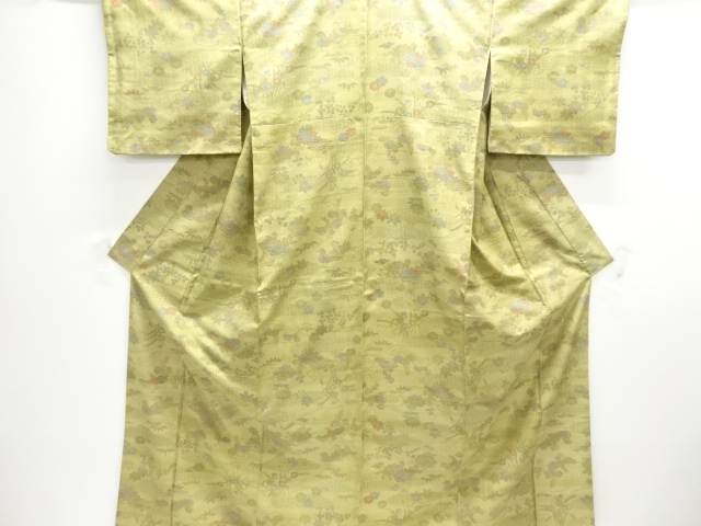JAPANESE KIMONO / ANTIQUE MANDARIN DUCKS / FLORAL PATTERNS FLOWING WAT